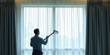 Commercial curtain steam cleaning service northgate hotels offices