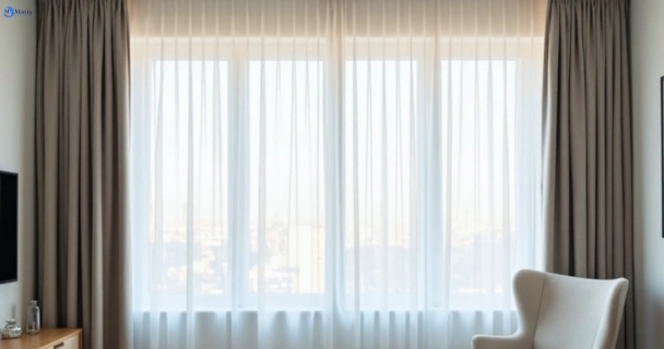 Freshly steam cleaned curtains in northgate QLD