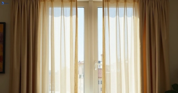 Dusty and dull curtains in northgate before steam cleaning